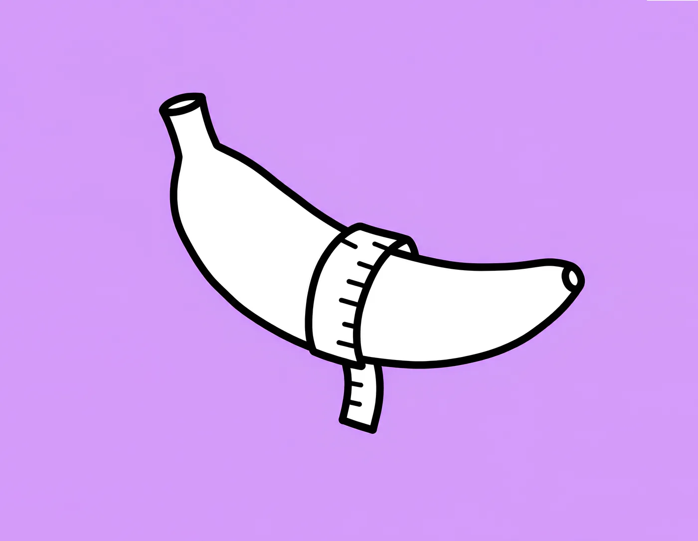 Erect penis girth measurement: a soft tailor's tape wrapped around the mid-shaft, read where the tape meets